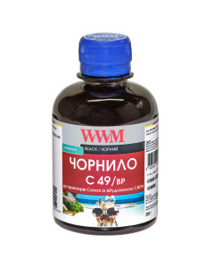 Чорнило WWM C49 Black для Canon 200г (C49/BP) пігментне