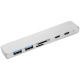 USB-хаб PowerPlant Type-C - HDMI 4K, USB 3.0, USB Type-C, SD, microSD (CA911684)