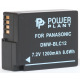 Аккумулятор PowerPlant Panasonic DMW-BLC12, DMW-GH2 1200mAh (DV00DV1297)