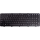 Клавиатура для ноутбука HP Probook 450, 450 G1, 455 черный, черный фрейм (KB310743)