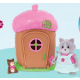 Ігровий набір Li’l Woodzeez Будиночок c сюрпризом (рожева дах, 1 фігурка котика, 1 аксесуар) (WZ6603Z)