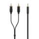 Кабель Belkin jack 3.5mm - M/RCA-Mx2, portable, 5m, black/gold (F3Y116BT5M)