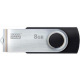 Флeш пам’ять USB 3.0 8GB UTS3 Twister Black (UTS3-0080K0R11)