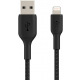 Кабель Belkin USB-A - Lightning, BRAIDED, 1m, black (CAA002BT1MBK)