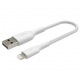 Кабель Belkin USB-A - Lightning, BRAIDED, 0.15m, white (CAA002BT0MWH)