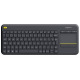 Клавіатура Logitech Wireless Touch Keyboard K400 Plus RUS Black (920-007147)