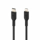 Кабель Belkin USB-С - Lightning, BRAIDED, 2m, black (CAA004BT2MBK)
