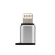 Адаптер Remax Visual MicroUSB to Lightning, silver (RA-USB2-SILVER)