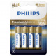 Батарейка Philips Premium Alkaline AA BLI 4 (LR6M4B/10)