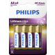 Батарейка Philips Lithium Ultra AA BLI 4 (FR6LB4A/10)