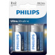 Батарейка Philips Ultra Alkaline D BLI 2 (LR20E2B/10)