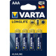 Батарейка Varta LONGLIFE AAA BLI 4 ALKALINE (04103101414)