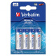 Батарейка Verbatim AA LR06 4шт () Mignon Alkaline (49921)