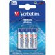 Батарейка Verbatim AAA LR03 4шт () Micro Alkaline (49920)