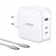 Зарядний пристрій GanTech USB-A+2*USB-C 140W White with USB-C to USB-C Cable 1.5M CD289/15339 (CD289/15339)