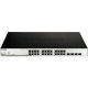 Комутатор D-Link DGS-1210-28MP 24x1GE PoE, 4xSFP/1GE Combo, PoE бюджет 370W, Smart (DGS-1210-28MP)