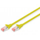 Патч-корд DIGITUS CAT 6 S-FTP, 0.5м, AWG 27/7, LSZH, желтый (DK-1644-005/Y)