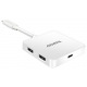 Хаб ADATA USB-C x 1/USB-A 3.1 x 2/HDMI x 1 White (ACH3PL-HUB-CWH)