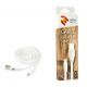 Кабель 2E USB 2.0- Lightning Flat, White 1м (2E-CCTI03F-1W)