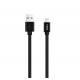 Кабель 2E USB MFI- Lightning Flat, Black 1.5м (2E-CCMFI002-15B)
