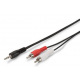 Кабель ASSMANN аудіо (jack 3.5мм-M/RCA-Mx2) Stereo Cable 5м (AK-510300-050-S)