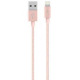 Кабель BELKIN MIXIT PREMIUM METALLIC Lightning to USB (2.4A), 1.2m, rose gld (F8J144BT04-C00)