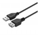 Кабель KITs USB 2.0 (AM/AF) black, 1.8m (KITS-W-005)
