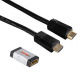 Кабель НАМА HDMI, High Speed,  (AM/AM), подовжувач з адаптером (FM/FM), довжина 1,5 м (00122207)