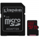 Карта памяти Kingston 64GB microSDXC C10 UHS-I U3 R100/W80MB/s + SD (SDCR/64GB)