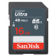 Карта памяти SanDisk 16GB SDHC C10 UHS-I R48MB/s Ultra (SDSDUNB-016G-GN3IN)