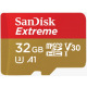 Карта пам’ятi SanDisk 32GB microSDHC V30 UHS-I U3 R100/W60MB/s Extreme Action + SD (SDSQXAF-032G-GN6AA)
