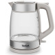 Электрочайник Tefal Glass Kettle 1.7л, стекло, с подсветкой, серебристо-черный (KI605B30)