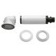 Коаксіальний горизонтальний комплект Bosch AZB 916: відвід 90° + подовжувач 990 - 1200 мм, діаметр 60/100 мм (7736995011)