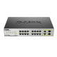 Коммутатор D-Link DES-1018P 16xFE (8xFE PoE, 8xFE), 2xSFP/GE/Combo, 80W (DES-1018P)