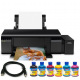 Комплект Принтер Epson L805 Фабрика печати (без чорнил) + USB кабель + Чорнила WWM по 200г (KP.EL805E80)