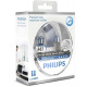 Лампа галогенна Philips H1 WhiteVision +60% 3700K, 2шт/блістер (12258WHVSM)