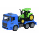 Машинка инерционная Same Toy Truck Тягач синий с трактором  (98-613Ut-2)