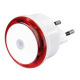 Мережевий LED світильник НАМА "Basic", колір корпусу білий, колір підсвічування червоний (00121968)
