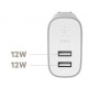 Сетевое ЗУ Belkin Home Charger 24W DUAL USB 4.8A, silver (F7U049VFSLV)