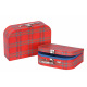 Набор игорвых чемоданов (2 шт.) goki Красные в полоску (60103G)
