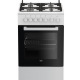 Плита комбінована Beko FSET52130GW - 50х60 см/4 конфорки/механ. таймер/55л/6 прогр./білий (FSET52130GW)