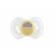 Пустушка ортодонтична Nuvita NV7084 Air55 Cool 6m+ "LOVE" жовто-сіра (NV7084SC)
