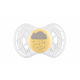 Пустышка симетричная Nuvita NV7085 Air55 Cool 6m+ "LOVE" желто-серая (NV7085SC)