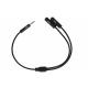 Розгалуджувач для навушників 2E Adapter 3.5 мм jack(M) x 2(F), black, 0.15m (2E-W9697)