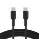 Кабель Belkin USB-С - USB-С, BRAIDED, 1m, black (CAB004BT1MBK)