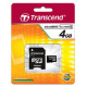 Карта памяти Transcend 4GB microSDHC C4 + SD адаптер (TS4GUSDHC4)