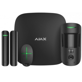 Комплект охоронної сигналізації Ajax StarterKit Cam Plus чорний (000019876)