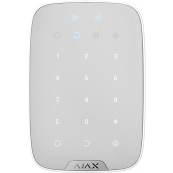 Беспроводная Сенсорная клавиатура Ajax KeyPad Plus белая (000023070)