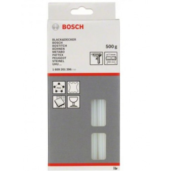 Стрижень клейовий Bosch, прозорий, 11х200мм, 0.5кг (1.609.201.396)