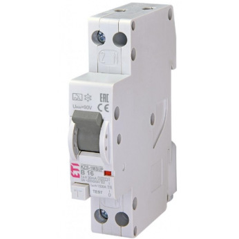 Диференційний автоматичний вимикач ETI KZS-1M SUP B 16/0,03 тип A (6kA) (верхнє підключ.) (2175704)